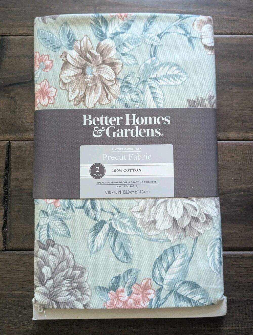 Better Homes & Gardens Flower Garden Spa Floral Cotton Fabric 2 yds Precut 45"